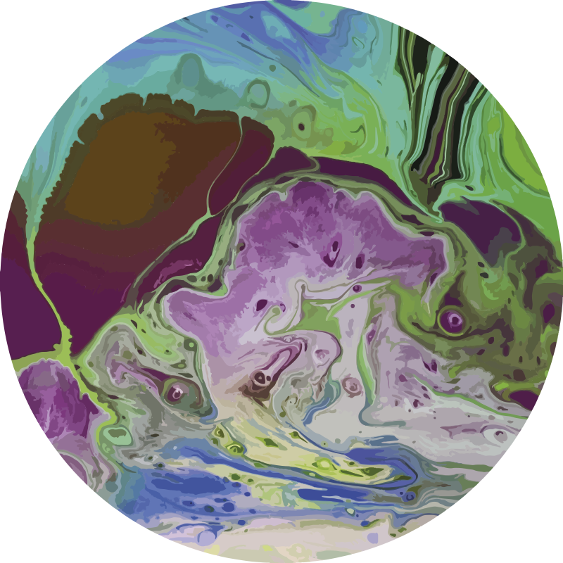 πολύχρωμα χαλιά κυμάτων μοντέρνα χαλί - TenStickers