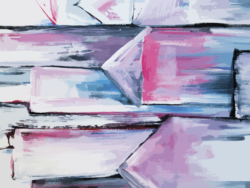 χαλί βινυλίου αφηρημένα στρώματα χρωμάτων - TenStickers