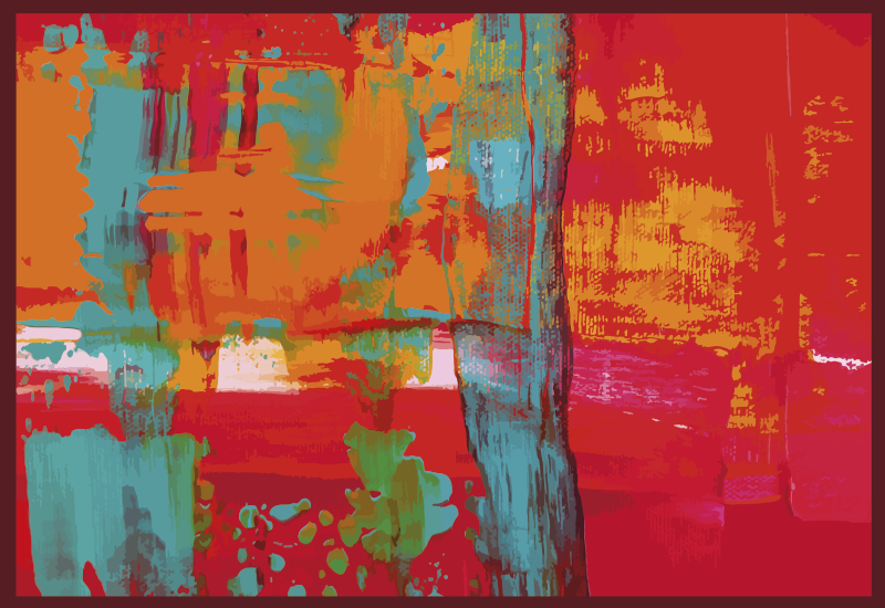 xαλί γεωμετρικού σχεδιασμού αφηρημένη ζωγραφική πινελιές - TenStickers