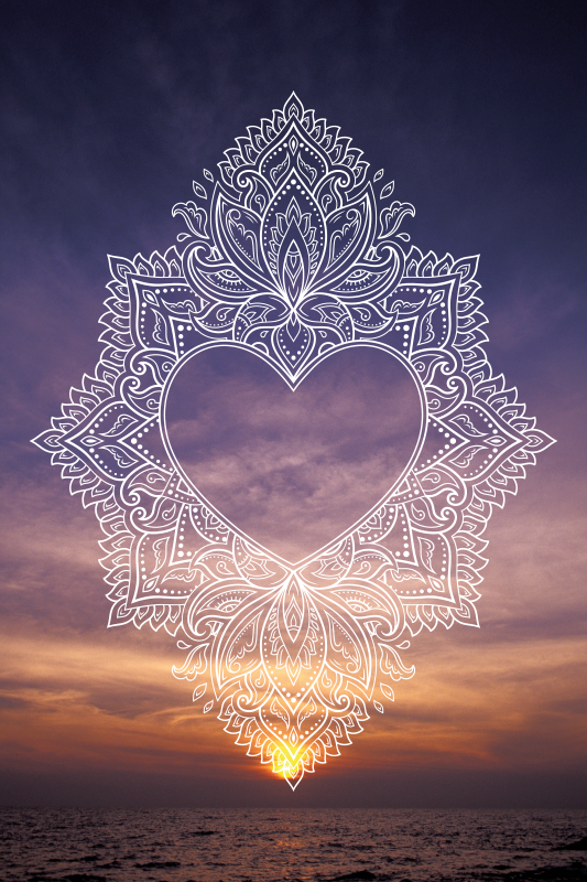 καρδιά από ένα παραθαλάσσιο χαλί βινυλίου - TenStickers