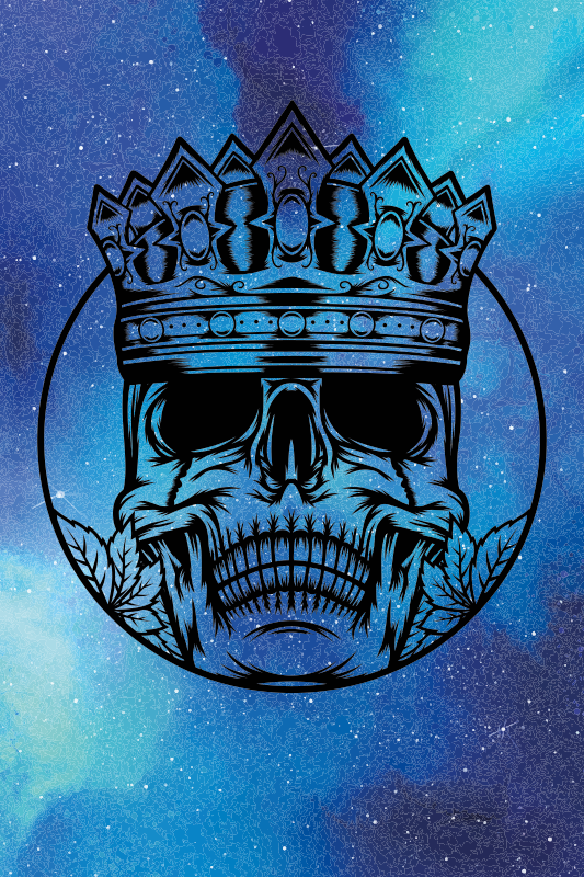 Hipster γαλαξία κορώνα εφήβων βινυλίου χαλί - TenStickers