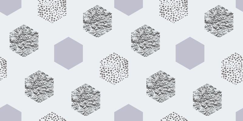 σκανδιναβικά γκρι εξάγωνα γεωμετρικά χαλιά - TenStickers