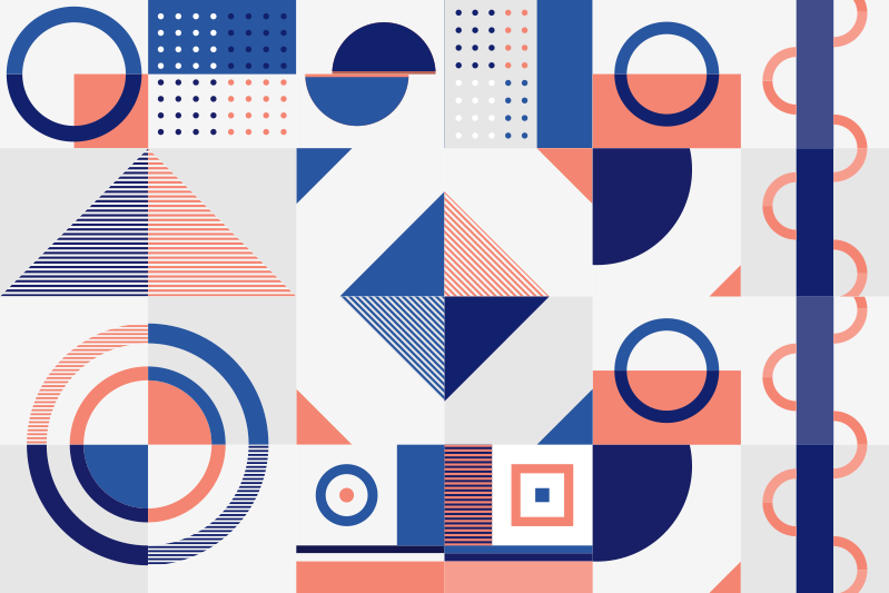 σκανδιναβικό γεωμετρικό σχέδιο γεωμετρικά χαλιά - TenStickers