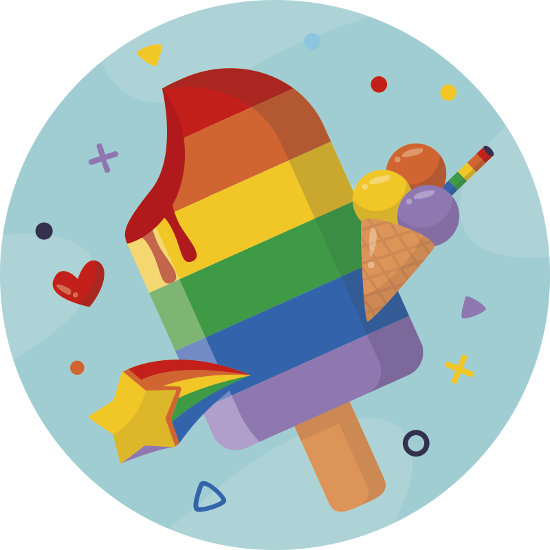 μοντέρνα χαλί από βινύλιο ουράνιο τόξο - TenStickers