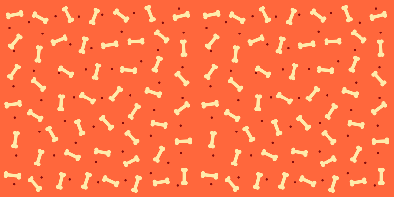 κίτρινο χαλί σκύλου από οστά ζώων - TenStickers