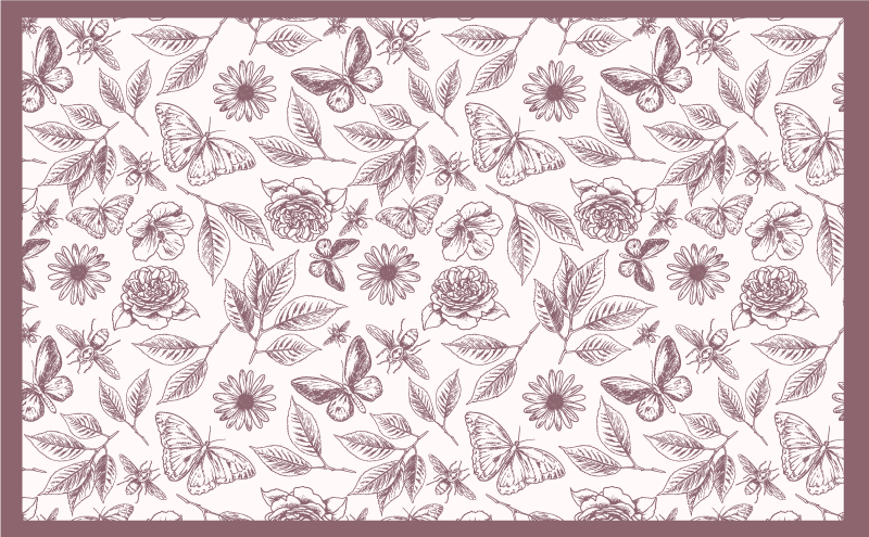 κούκλα τριαντάφυλλο κουβέρτα μωσαϊκό δάπεδο πλακάκια - TenStickers