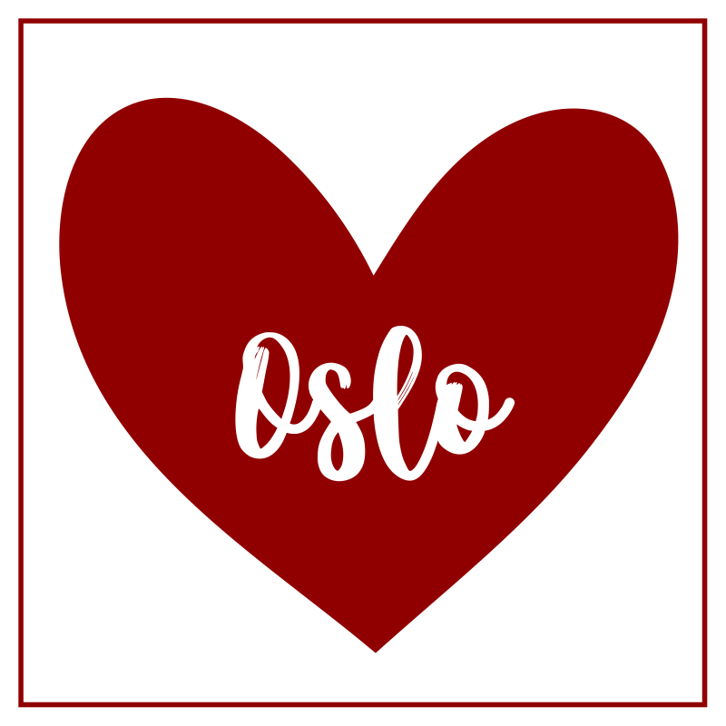 Όσλο αγάπη κόκκινο χαλί σκανδιναβικό βινύλιο καρδιά - TenStickers