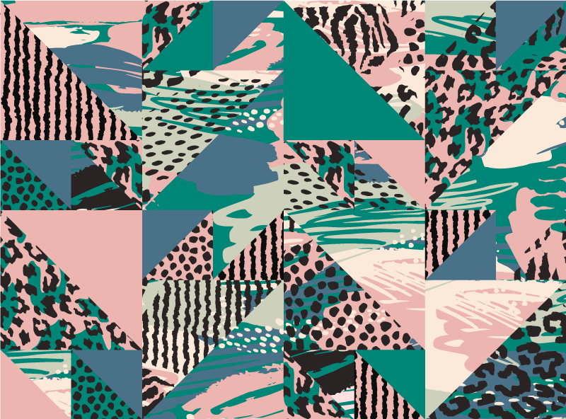 υφή χαλί γεωμετρικές πολυεπίπεδες αφαιρέσεις - TenStickers