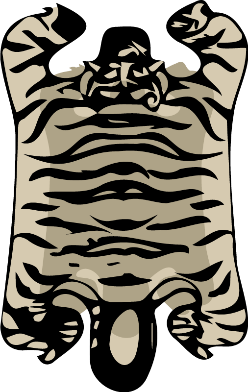 εθνοτική τίγρη ζωική εκτύπωση κουβέρτα βινυλίου - TenStickers