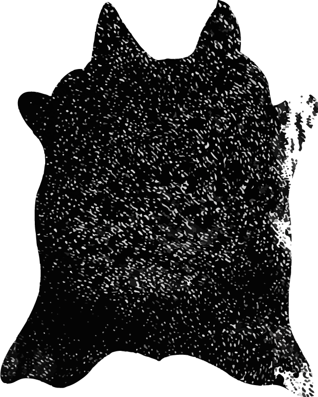 μαύρη αγελάδα ζωική εκτύπωση κουβέρτα βινυλίου - TenStickers