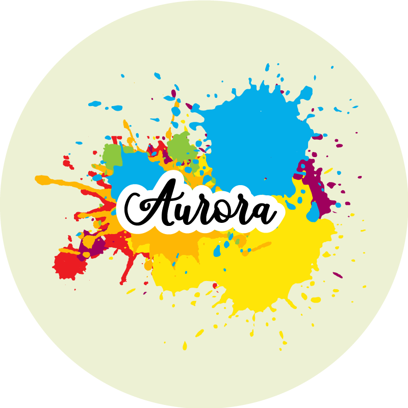 χρώματα και όνομα εξατομικευμένο χαλί βινυλίου - TenStickers