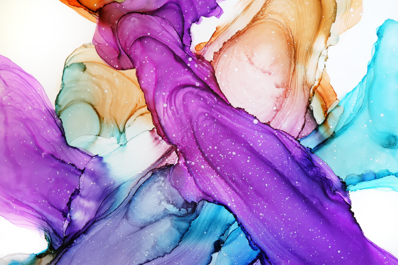 αφηρημένα χρώματα συνδυάζουν κουβέρτα υπνοδωματίου - TenStickers