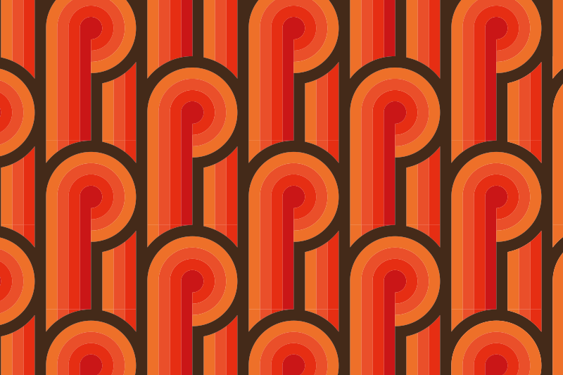 Δεκαετία του '70 πορτοκαλί κόμπο vintage κουβέρτα - TenStickers