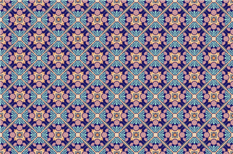 μεσογειακό στιλ πλακάκια πλακάκι χαλί - TenStickers