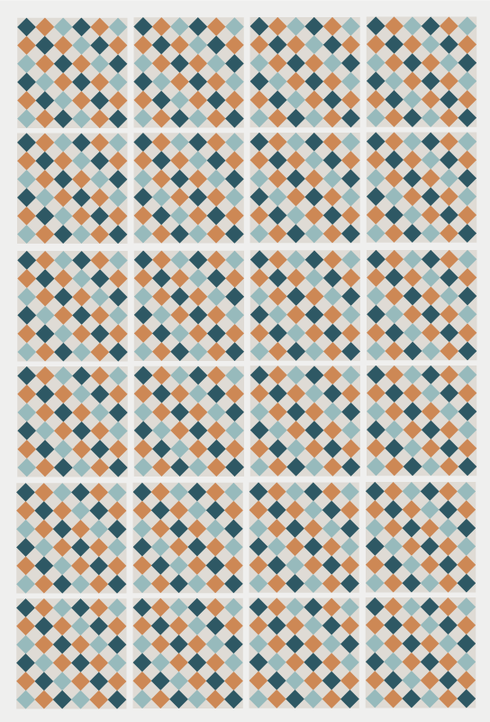 πολύχρωμα πλακάκια μωσαϊκό χαλί βινυλίου - TenStickers