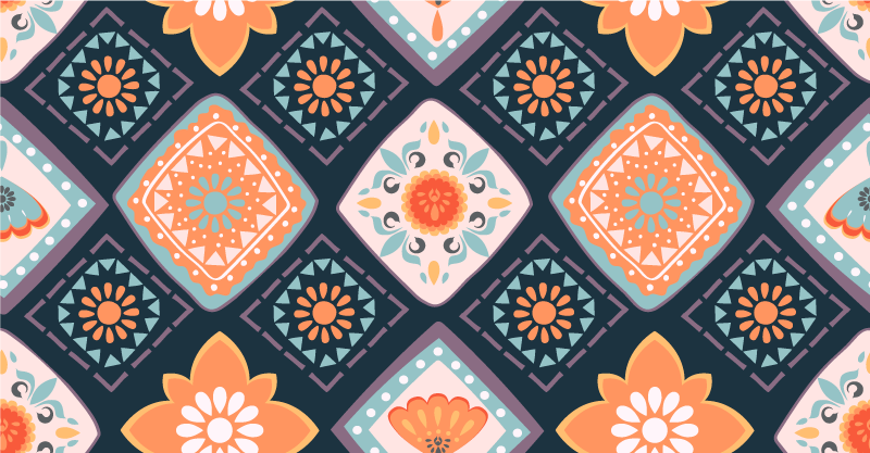 αφηρημένη κουβέρτα βινυλίου πλακιδίων μίνι πλακάκια - TenStickers