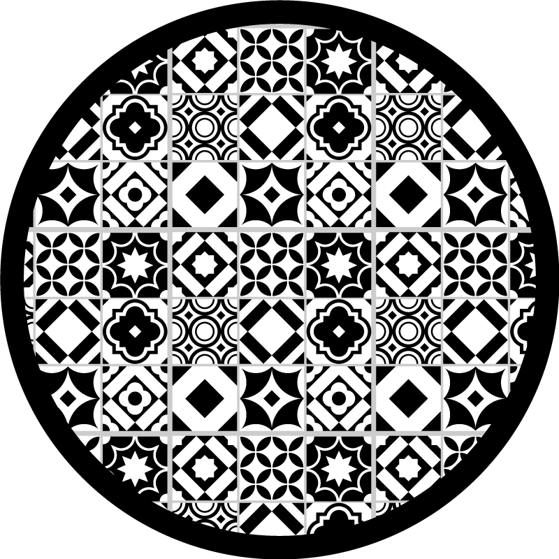 Μωσαϊκό σχέδιο βινυλίου χαλιού Μονοχρωματικό σχέδιο - TenStickers