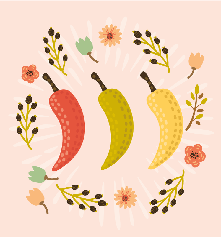 εκλεκτής ποιότητας πλακάκια δαπέδου κουζίνας τσίλι - TenStickers