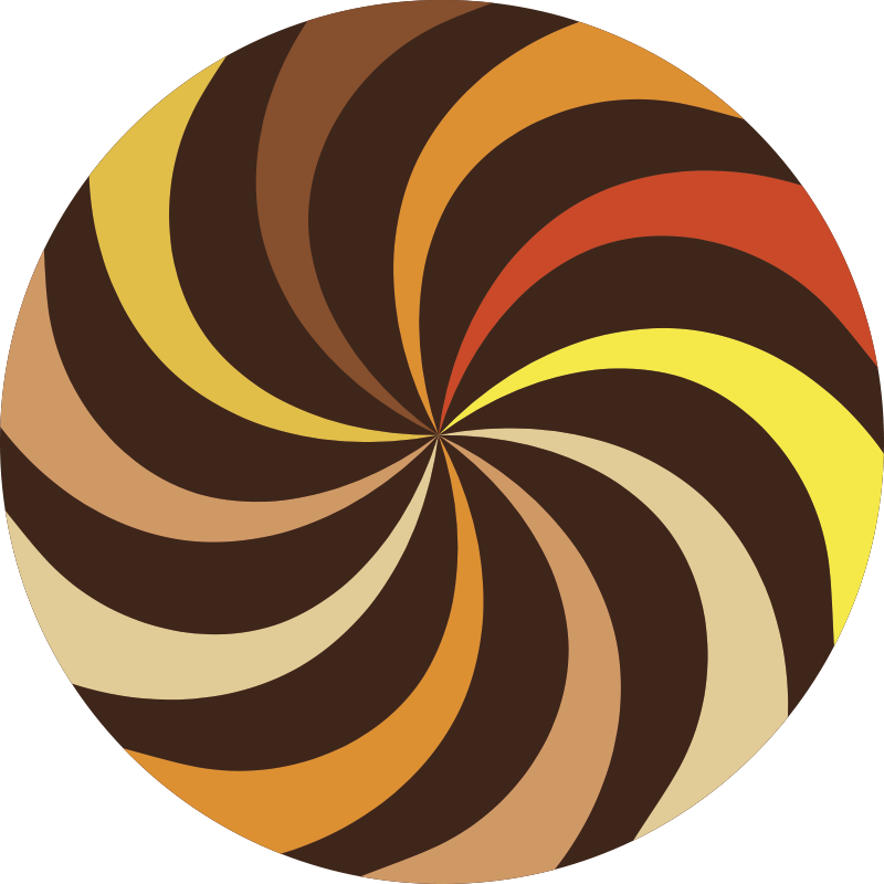 70s pop swirl twist vintage χαλί - TenStickers