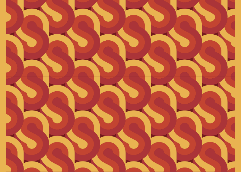 Βινταζέ χαλί από βινύλιο δυναμικό ρετρό σχεδιασμό - TenStickers