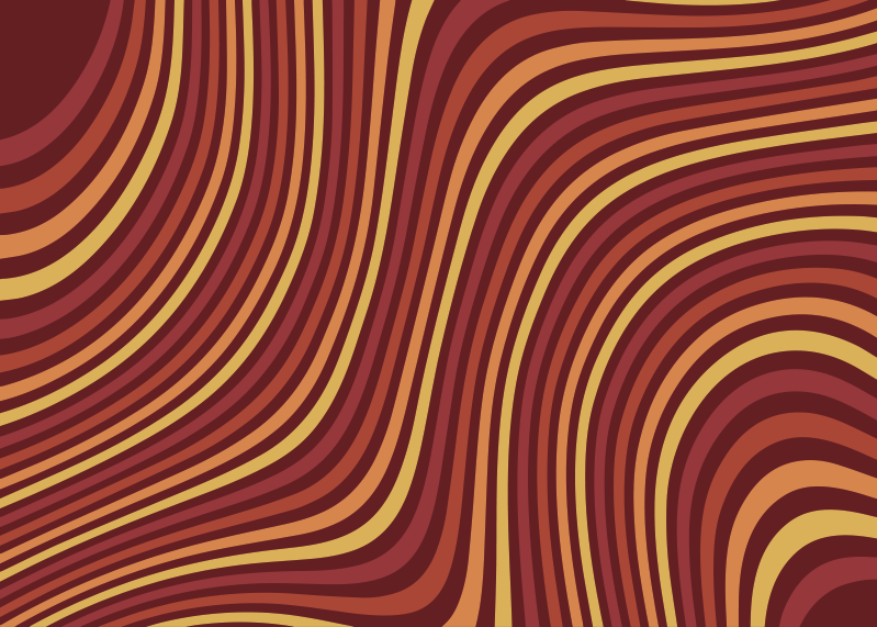 Βινταζέ χαλί από βινύλιο κυματιστό ρετρό χρωματική ροή - TenStickers