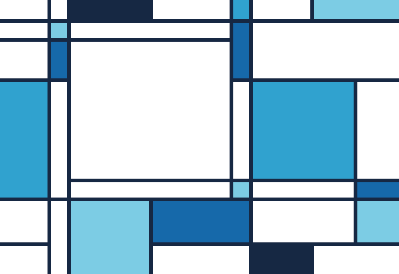 σκανδιναβικό στυλ μπλε τετράγωνα σκανδιναβικό χαλί βινυλίου - TenStickers