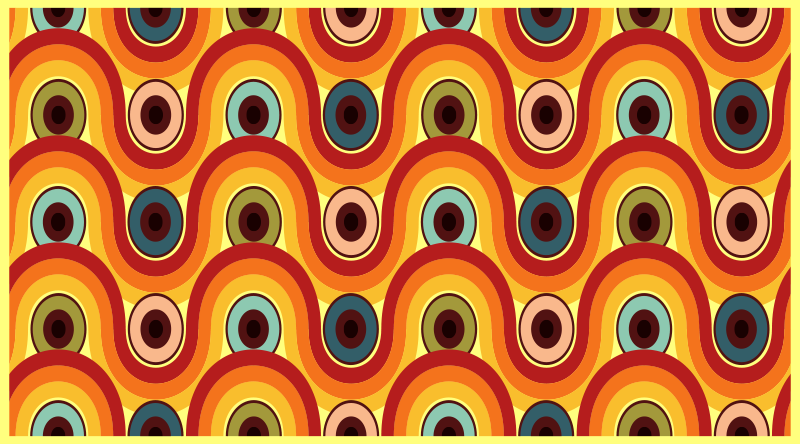 Γεωμετρικά χαλιά κύκλων της δεκαετίας του '70 - TenStickers