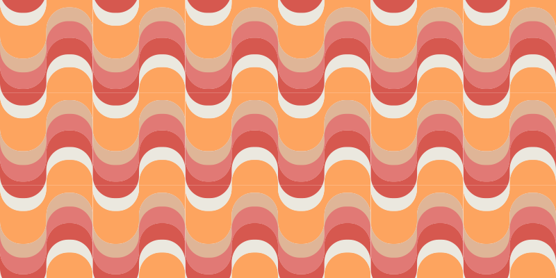 Βινταζέ χαλί από βινύλιο ζωηρό μοτίβο κύματος - TenStickers