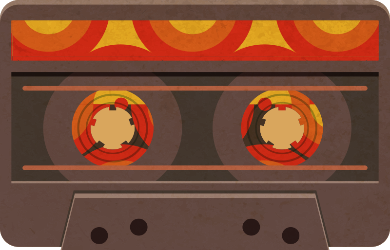 μοντέρνο χαλί ρετρό εικονογράφηση κασέτας - TenStickers