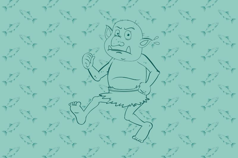 νορβηγικά συρτάρια που κρατούν εθνοτικές κουβέρτες σολομού - TenStickers