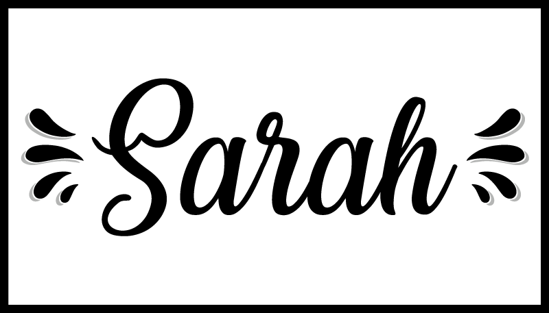 Χαλί σαλονιού Μαύρο και άσπρο όνομα - TenStickers