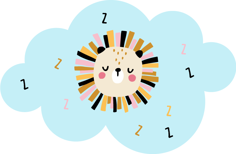 παιδιά υπνηλία λιοντάρι παιδική κουβέρτα βινυλίου - TenStickers