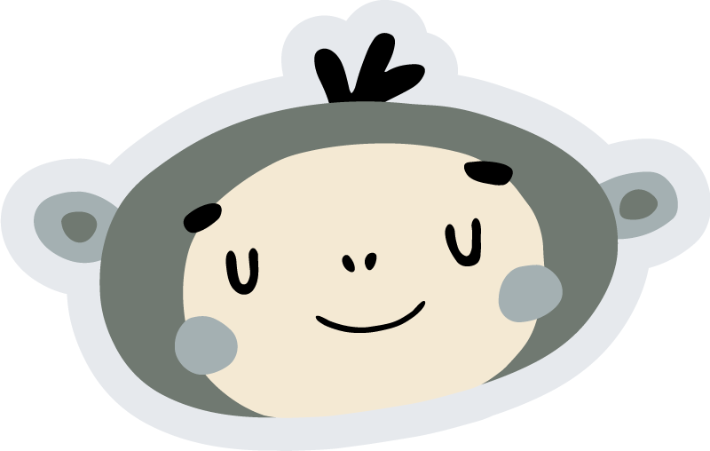 παιδική ζούγκλα μαϊμού παιδική κουβέρτα βινυλίου - TenStickers