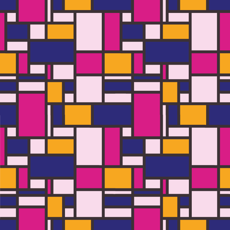 σκανδιναβικό πολύχρωμο πλακάκι χαλί - TenStickers