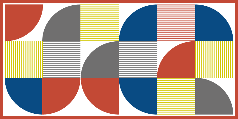 σκανδιναβικό χαλί από βινυλίου semicercles - TenStickers