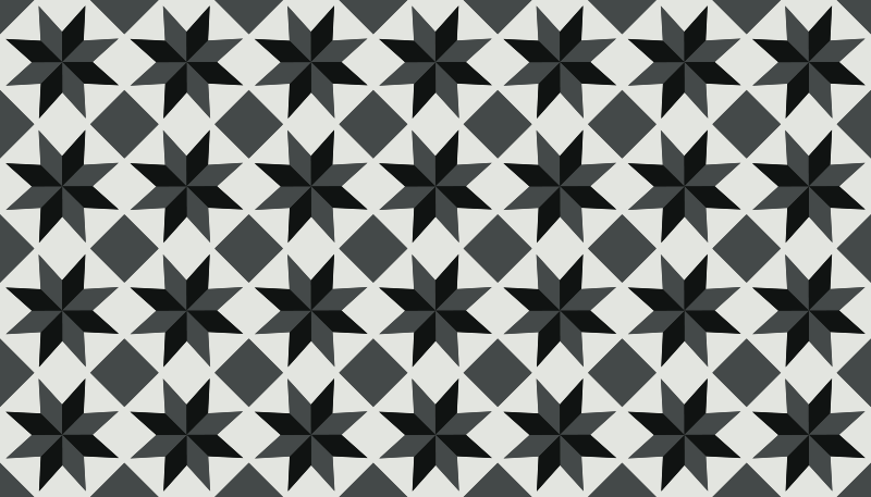 αστέρια και πλατείες πλακιδίων χαλί βινυλίου - TenStickers