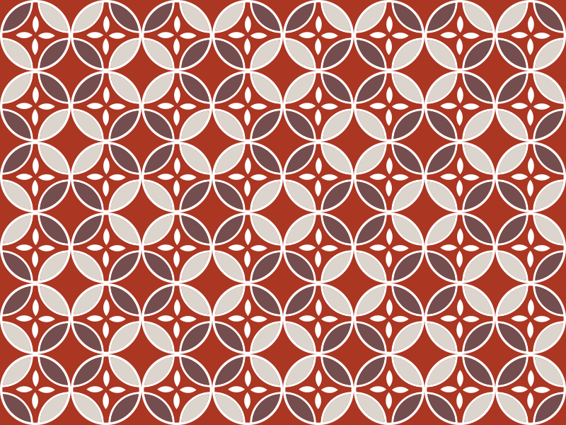 πολύχρωμα σχήματα κύκλου με κόκκινο χαλί πλακιδίων - TenStickers