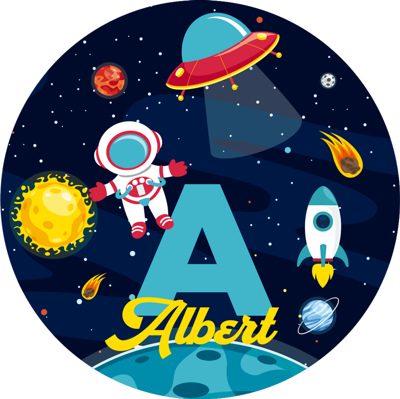 μοκέτα βινυλίου προσαρμοσμένο όνομα στο διάστημα - TenStickers