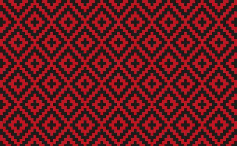 σκούρα κόκκινα τετράγωνα ψηφιδωτά πλακάκια ελαστικό χαλί - TenStickers