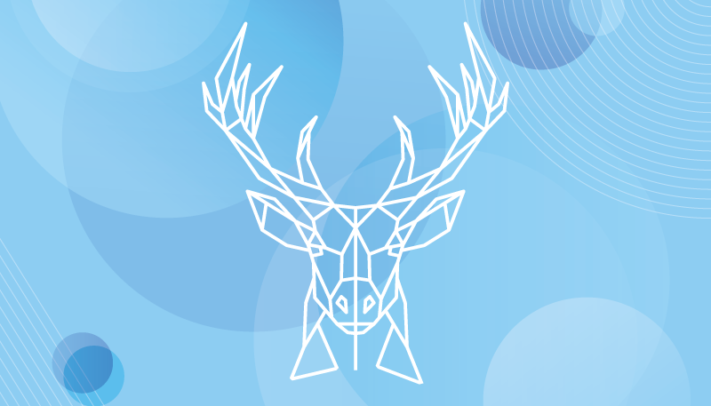 xαλί με εκτύπωση ζώου γεωμετρικό κεφάλι ελαφιού - TenStickers