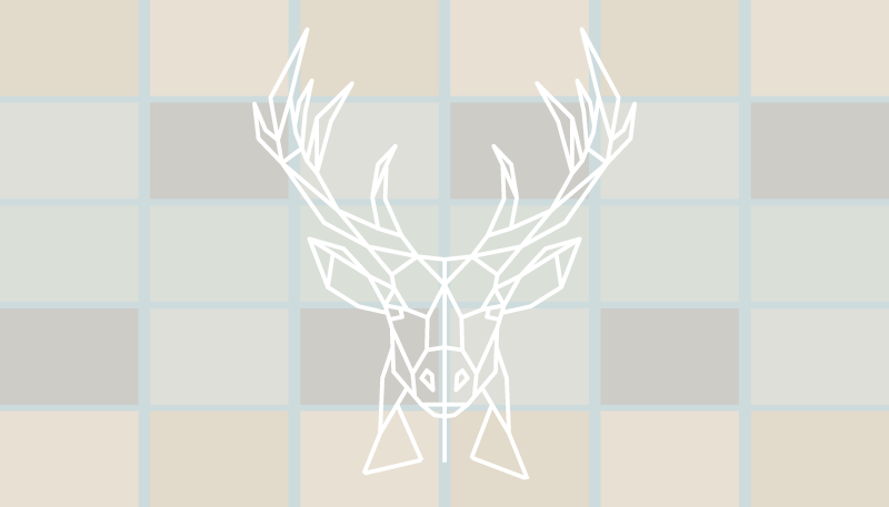 τρίγωνο ελάφι εκτύπωσης σκανδιναβικό χαλί βινυλίου - TenStickers