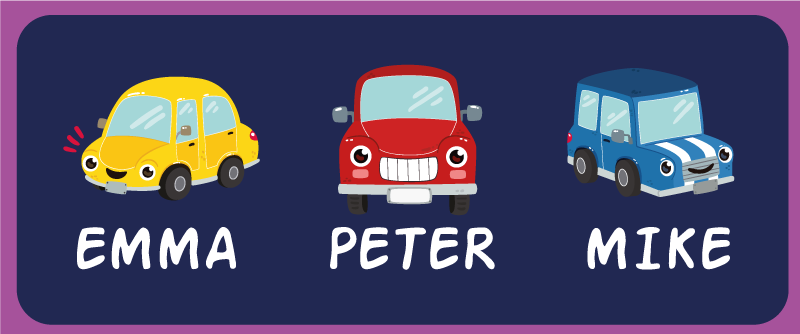 πολύχρωμα αυτοκίνητα εξατομικευμένο χαλί - TenStickers