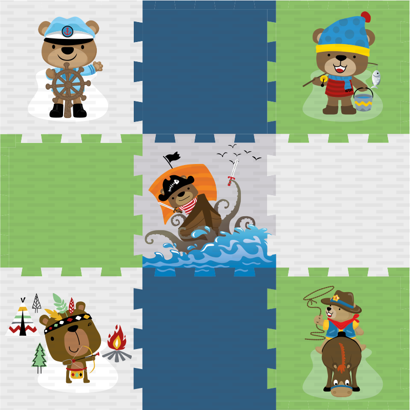 φέρουν περιπέτειες τα παιδιά παίζουν χαλάκι - TenStickers