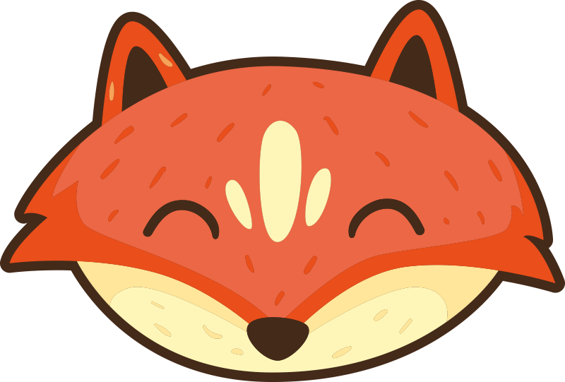 Nordic fox face baby play mat - TenStickers