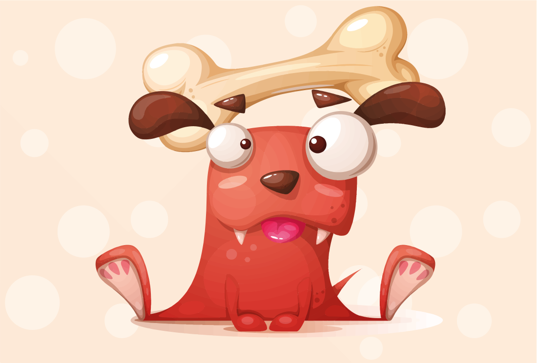 Βινυλιακό χαλί νηπιαγωγείου χαρούμενο κουτάβι - TenStickers