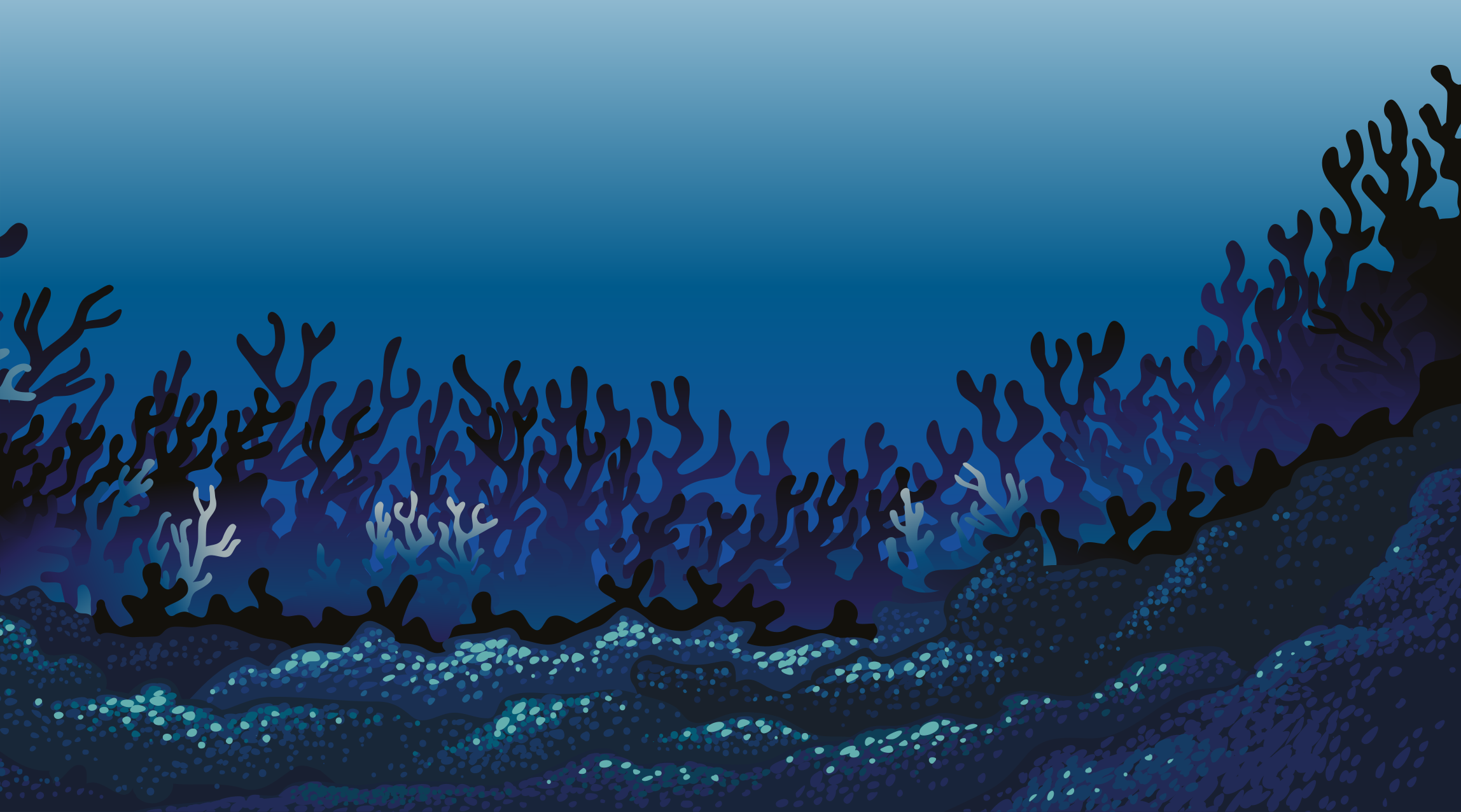 βαθύ μπλε κάτω από τη θάλασσα χαλί βινυλίου φύση - TenStickers