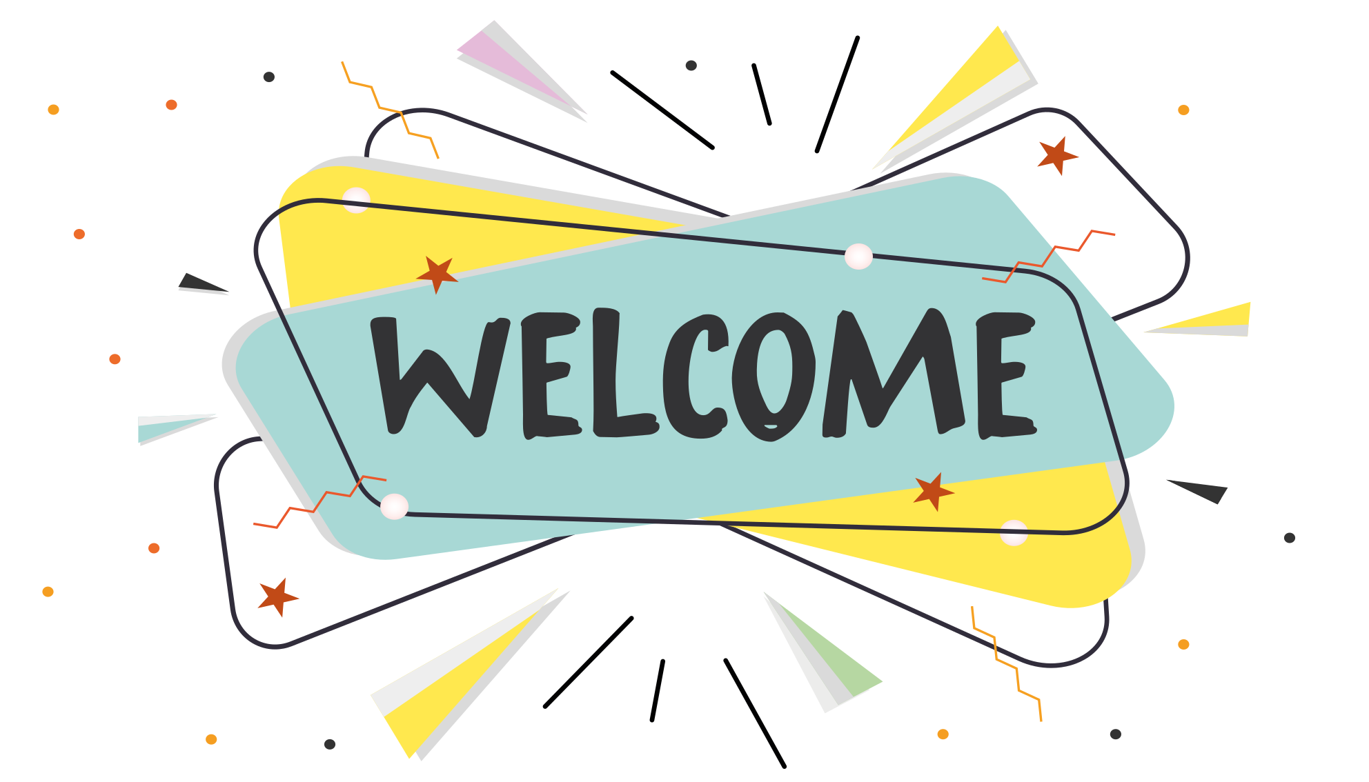 χαλί εισόδου αφηρημένο καλωσόρισμα - TenStickers