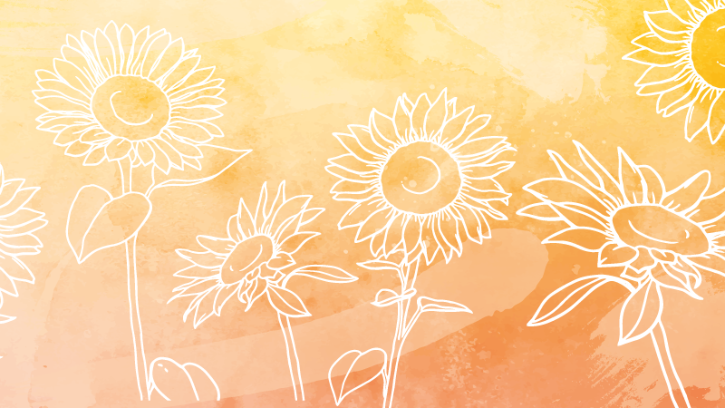 εικονογραφημένο χαλί από βινύλιο ηλίανθου - TenStickers