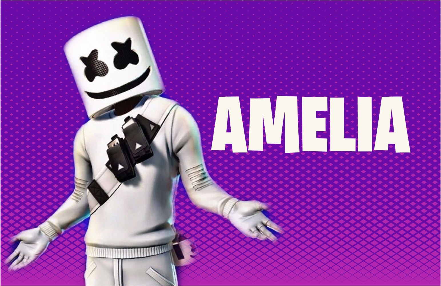 χαλί εφηβικής κρεβατοκάμαρας φιγούρα dj με όνομα - TenStickers