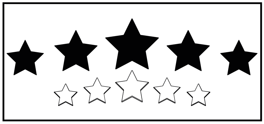 σχέδιο αστέρια βινυλιακό χαλί λευκό και μαύρο μοτίβο - TenStickers